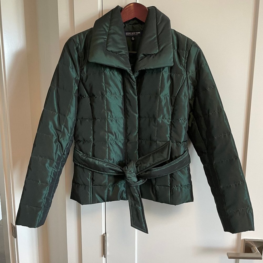 Jones New York Signature Petite Polyester Jacket Emerald Green Sz PS  NWOT